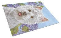 Buy this Westie Hydrangea Glass Cutting Board Large PPP3210LCB