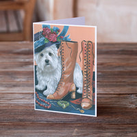 Westie in Mom's Closet Greeting Cards and Envelopes Pack of 8
