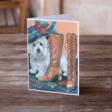 Westie in Mom's Closet Greeting Cards and Envelopes Pack of 8
