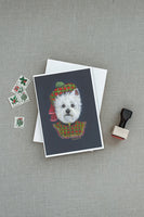 Westie Lad Plaid Greeting Cards and Envelopes Pack of 8