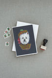 Westie Lad Plaid Greeting Cards and Envelopes Pack of 8