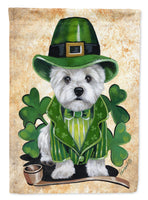 Buy this Westie St Patrick's Day Leprechaun Flag Canvas House Size PPP3214CHF