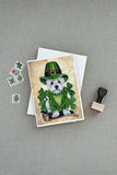 Westie St Patrick's Day Leprechaun Greeting Cards and Envelopes Pack of 8