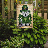 Westie St Patrick's Day Leprechaun Flag Garden Size PPP3214GF