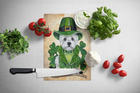 Westie St Patrick's Day Leprechaun Glass Cutting Board Large PPP3214LCB