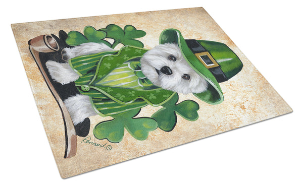 Buy this Westie St Patrick's Day Leprechaun Glass Cutting Board Large PPP3214LCB
