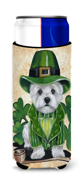 Buy this Westie St Patrick's Day Leprechaun Ultra Hugger for slim cans PPP3214MUK