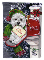 Buy this Westie Christmas Letter to Santa Flag Canvas House Size PPP3215CHF