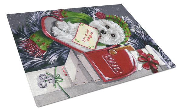 Buy this Westie Christmas Letter to Santa Glass Cutting Board Large PPP3215LCB