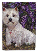 Buy this Westie Lily & Lilacs Flag Canvas House Size PPP3216CHF