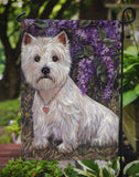 Westie Lily & Lilacs Flag Garden Size PPP3216GF