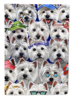 Buy this Westie Many Faces Flag Canvas House Size PPP3217CHF