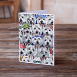 Westie Many Faces Greeting Cards and Envelopes Pack of 8