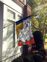Westie Mom and Pup Flag Canvas House Size PPP3218CHF