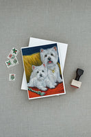 Westie Mom and Pup Greeting Cards and Envelopes Pack of 8