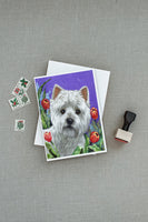 Westie Paradise Greeting Cards and Envelopes Pack of 8