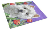 Buy this Westie Paradise Glass Cutting Board Large PPP3220LCB