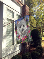 Westie Petunia Flag Canvas House Size PPP3221CHF