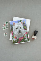Westie Petunia Greeting Cards and Envelopes Pack of 8