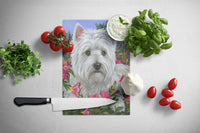 Westie Petunia Glass Cutting Board Large PPP3221LCB