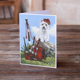 Westie Piper Greeting Cards and Envelopes Pack of 8