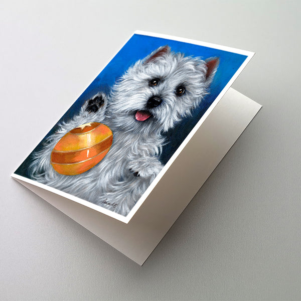 Buy this Westie Play Ball Greeting Cards and Envelopes Pack of 8