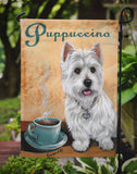 Westie Puppuccino Flag Garden Size PPP3225GF