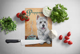 Westie Puppuccino Glass Cutting Board Large PPP3225LCB