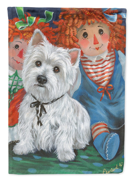 Buy this Westie Ragdoll Flag Canvas House Size PPP3226CHF