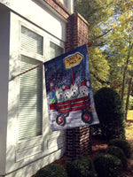 Westie Christmas Red Wagon Flag Canvas House Size PPP3227CHF