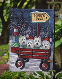 Westie Christmas Red Wagon Flag Garden Size PPP3227GF