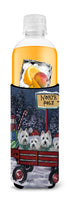 Westie Christmas Red Wagon Ultra Hugger for slim cans PPP3227MUK