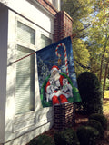 Westie Christmas Santa's Village Flag Canvas House Size PPP3228CHF