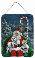 Buy this Westie Christmas Santa's Village Wall or Door Hanging Prints PPP3228DS1216