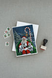 Westie Christmas Santa's Village Greeting Cards and Envelopes Pack of 8