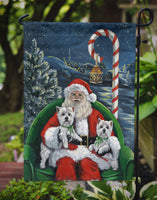 Westie Christmas Santa's Village Flag Garden Size PPP3228GF