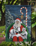 Westie Christmas Santa's Village Flag Garden Size PPP3228GF