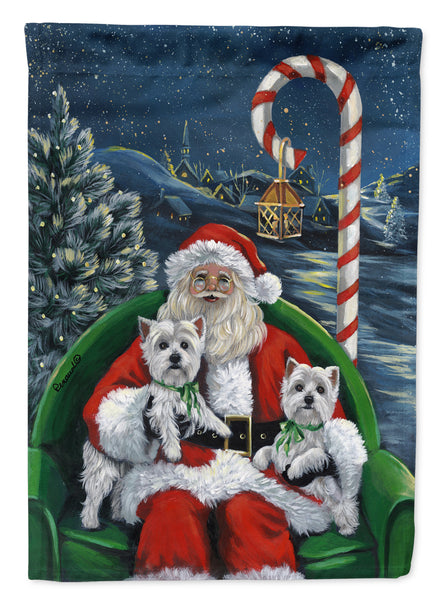 Buy this Westie Christmas Santa's Village Flag Garden Size PPP3228GF