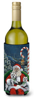 Buy this Westie Christmas Santa's Village Wine Bottle Hugger PPP3228LITERK