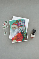 Westie Christmas Santa's Westies Greeting Cards and Envelopes Pack of 8