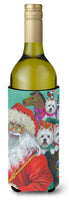Buy this Westie Christmas Santa's Westies Wine Bottle Hugger PPP3229LITERK