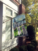 Westie Schooner & Annie Flag Canvas House Size PPP3230CHF