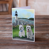 Westie Schooner & Annie Greeting Cards and Envelopes Pack of 8