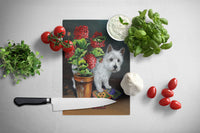 Westie Seedlings Glass Cutting Board Large PPP3231LCB