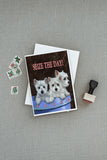 Westie Seize the Day Greeting Cards and Envelopes Pack of 8