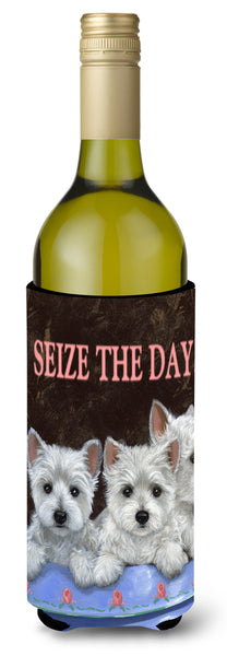 Buy this Westie Seize the Day Wine Bottle Hugger PPP3232LITERK