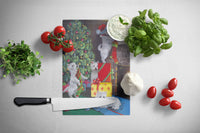 Westie Christmas Decorating Glass Cutting Board Large PPP3233LCB