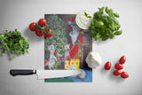 Westie Christmas Decorating Glass Cutting Board Large PPP3233LCB