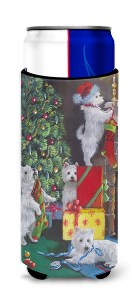 Buy this Westie Christmas Decorating Ultra Hugger for slim cans PPP3233MUK
