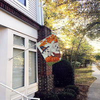 Westie Thanksgiving Pilgrims Flag Canvas House Size PPP3235CHF